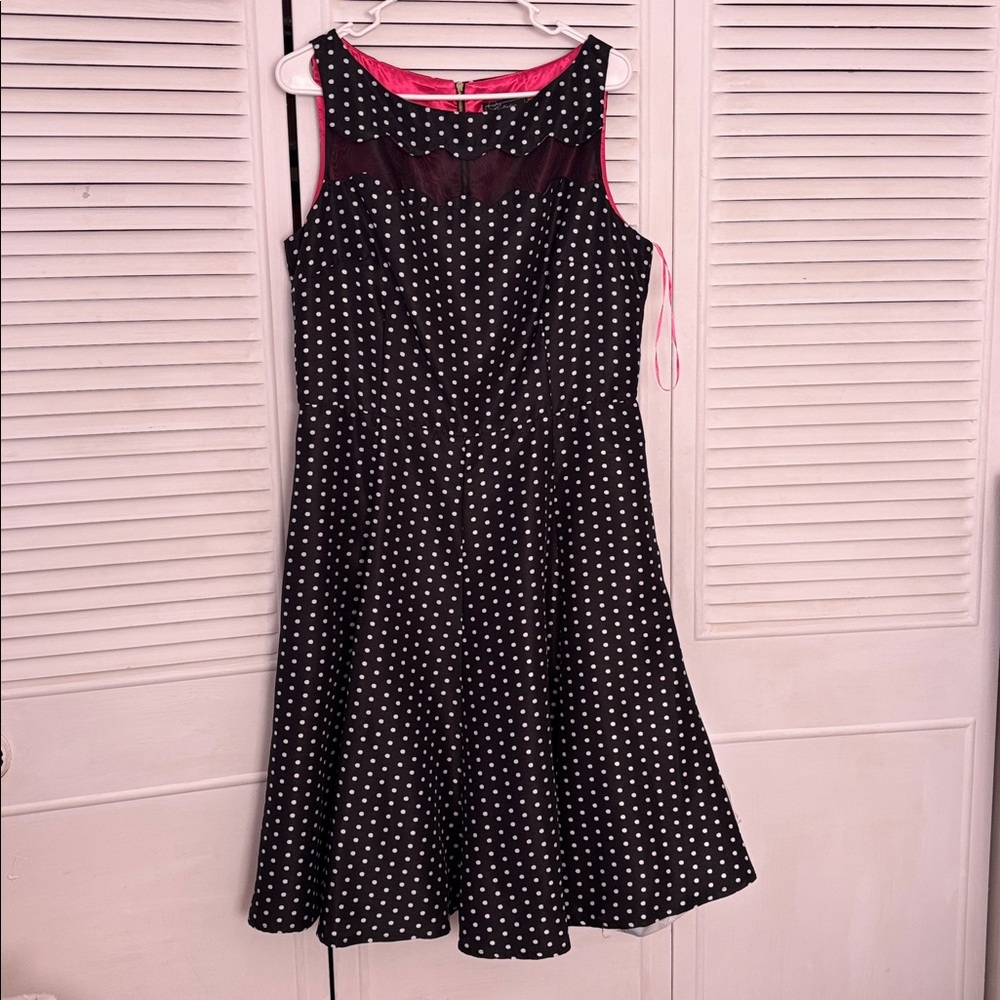 dressbarn Black and White Polka Dot Kids Formal Dress